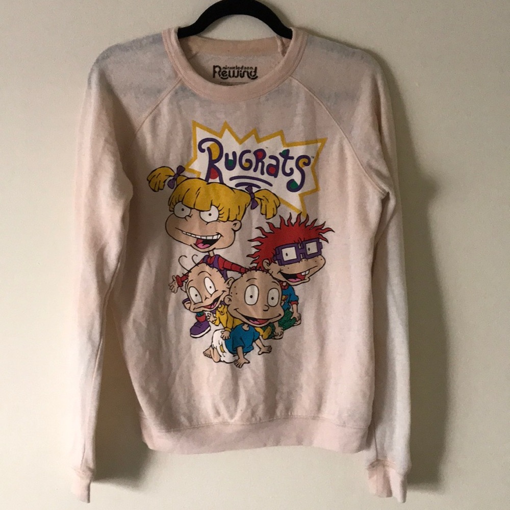 Soft pink Rugrats pullover sweater